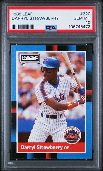 1988 DONRUSS LEAF #220 DARRYL STRAWBERRY PSA 10 FRESH GRADE