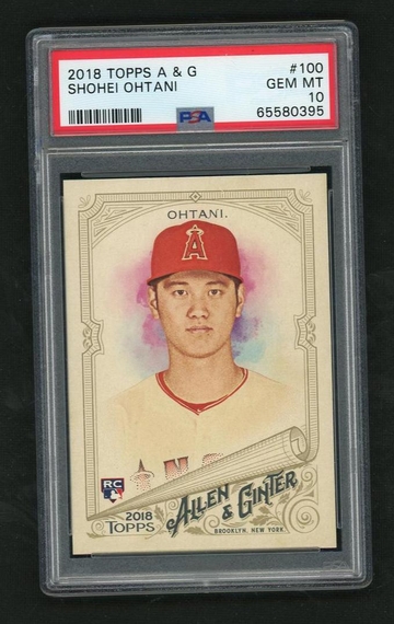2018 Topps Allen & Ginter 100 Shohei Ohtani Rookie PSA 10 Gem Mint Angels