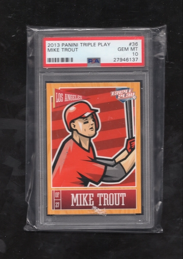 2013 Panini Triple Play #36 Mike Trout PSA 10 GEM MINT