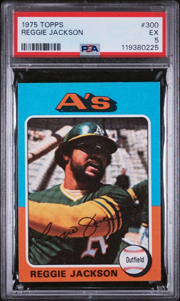 1975 Topps #300 Reggie Jackson PSA 5