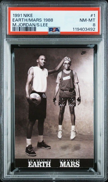 1991 nike spike lee michael Jordan earth to mars psa 8