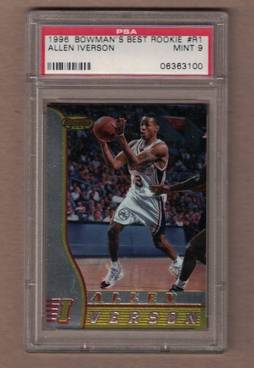 1996 Bowman's Best Allen Iverson Rookie #R1 PSA 9 Mint