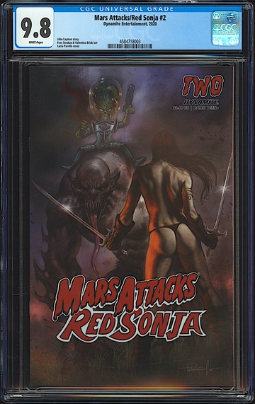Mars Attacks Red Sonja #2 CGC 9.8 WHITE Dynamite 2020 Lucio Parrillo Cover