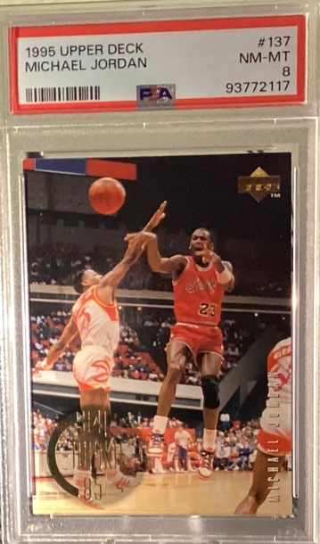 1995-96 Upper Deck #137 Michael Jordan ROO  PSA 8