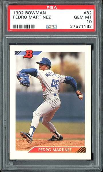 PEDRO MARTINEZ 1992 BOWMAN #82 PSA 10 RC