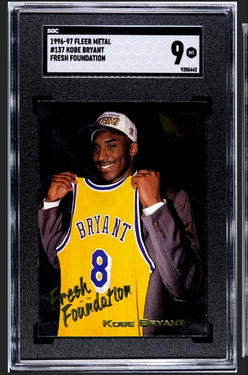 1996-1997 Fleer Metal Fresh Foundation #133 KOBE BRYANT SP RC! Sgc Mint 9!