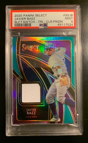 2020 Select Swatches Javier Baez Tri-Color Chicago Psa 9 mint /75