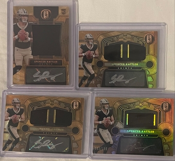 x4 2024 Panini Gold Standard Spencer Rattler Rookie Patch Auto Lot Saints