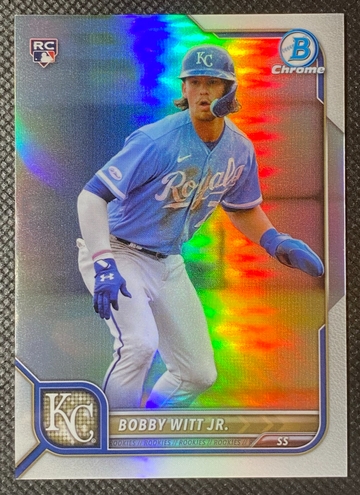 2022 Bowman Chrome - #77 Bobby Witt Jr. Refractor RC /499 Royals