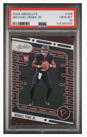 2024 Absolute Michael Penix Rookie Card PSA 10 Gem Mint