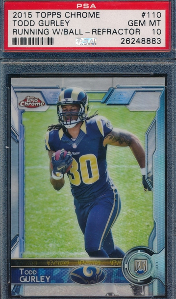 2015 Topps Chrome 110 Todd Gurley Refractor RC PSA 10 GEM MT 8883