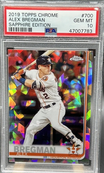 2019 TOPPS CHROME SAPPHIRE EDITION ALEX BREGMAN PSA 10!!