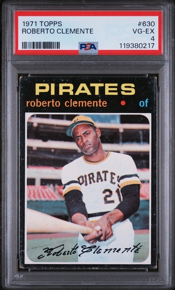 1971 Topps #630 Roberto Clemente PSA 4
