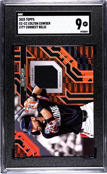 2025 Topps #CC-CC Colton Cowser City Connect Relic SGC 9