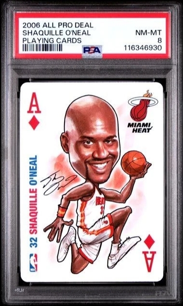 2006 All Pro Deal Shaquille O'Neal Playing Cards PSA 8