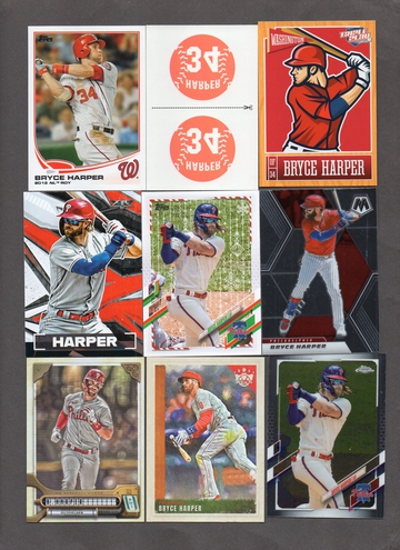 Bryce Harper Lot (38) - 2013 Topps #369 NL ROY, 2014 Topps #100 + more