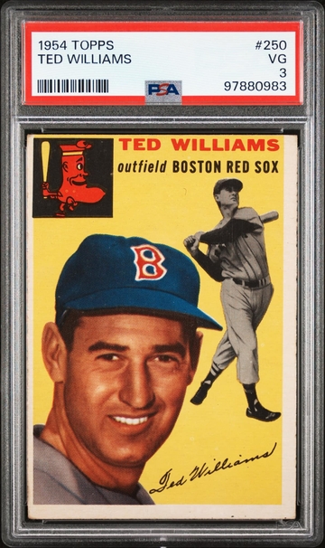 1954 Topps #250 Ted Williams PSA 3 VG