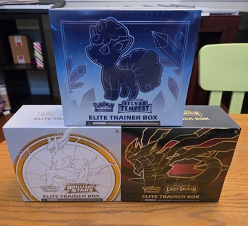 2022 Pokemon Silver Tempest, Brilliant Stars, and Lost Origin 3-Box ETB lot Sealed!