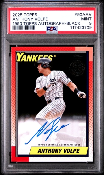 2025 Topps 1990 Topps Auto Black /10 PSA 9