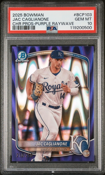 2025 Bowman #BCP103 Jac Caglianone /250 PSA 10