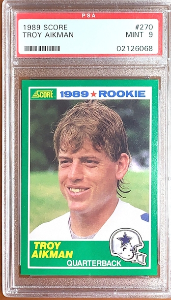1989 Score Troy Aikman PSA 9 #270