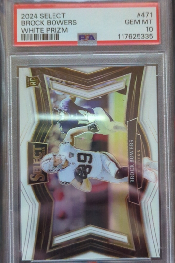 2024 Select Brock Bowers Field Level White Prizm /35 PSA 10 POP 2