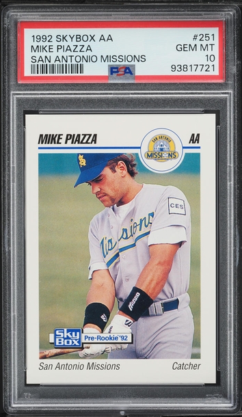 1992 Skybox AA Mike Piazza San Antonio Missions PSA 10