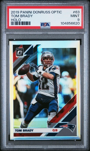 2019 Donruss Optic #63 Tom Brady Prizm PSA 9