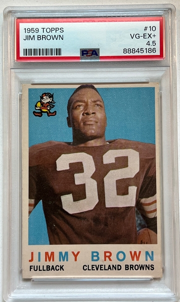 1959 Topps Jim Brown 2nd year card PSA 4.5