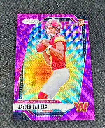 2024 Jayden Daniels Panini Prizm Purple Wave Rookie 66/99 #347 SP RC