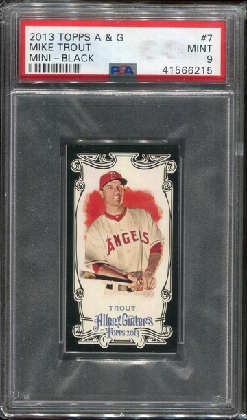 2013 Topps Allen & Ginter Mini #7 Mike Trout BLACK PSA 9 MINT