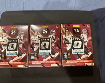 2024 Panini Optic NFL Football Pink Parallels Blaster Boxes Sealed Lot of 3