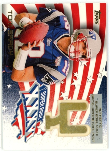 Tom Brady 2002 Topps XXXVI Super Bowl Goal Post Relic