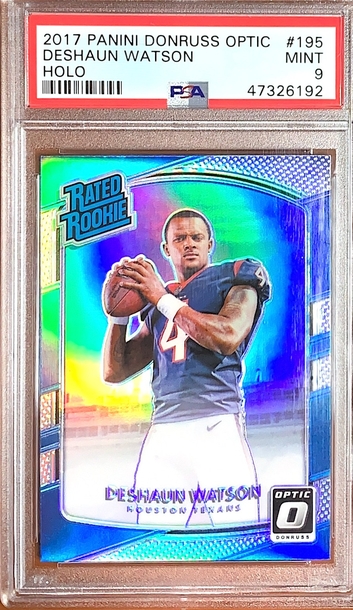 2017 Panini Donruss Optic Deshaun Watson HOLO PSA 9 #195