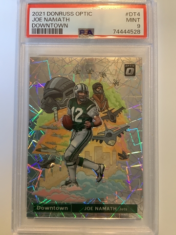 2021 DONRUSS OPTIC JOE NAMATH DOWNTOWN PSA 9
