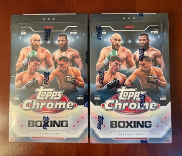CHEAPEST ANYWHERE!! 2x 2024 Topps Chrome Boxing Hobby Boxes Factory Sealed