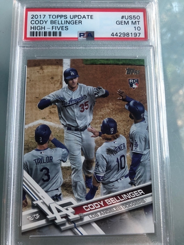 Cody Bellinger topps update high fives rookie psa 10  gem