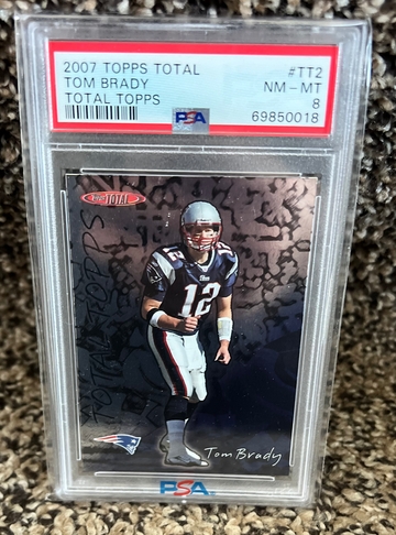2007 Topps Total Tom Brady #TT2 Total Topps New England Patriots PSA 8