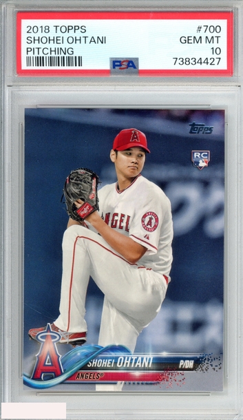 2018 TOPPS SHOHEI OHTANI #700 PITCHING ROOKIE RC ANGELS PSA 10 GEM MT