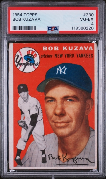 1954 Topps #230 Bob Kuzava PSA 4