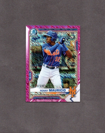 2021 Bowman Chrome Fuchsia Shimmer Refractor #23 Ronny Mauricio /199