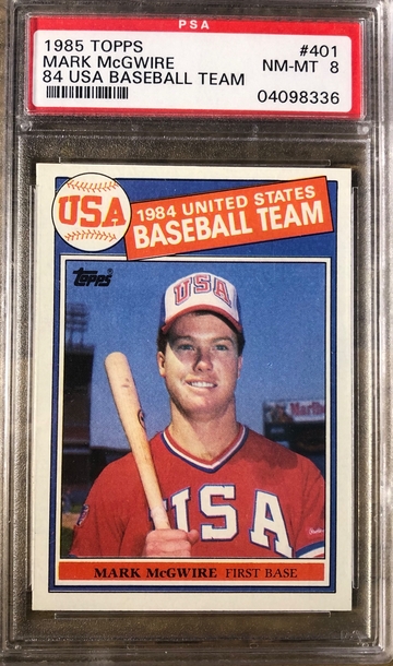 1985 Topps Mark McGwire PSA 8