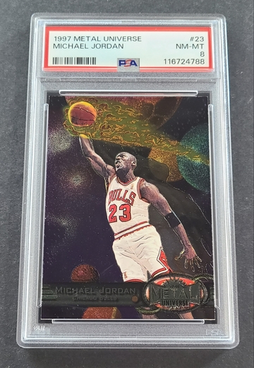 1997 METAL UNIVERSE #23 MICHAEL JORDAN PSA 8 NM-MT