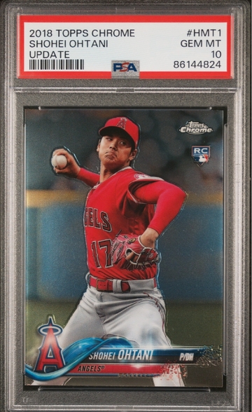 2018 TOPPS CHROME SHOHEI OHTANI UPDATE #HMT1 PSA 10 GEM MINT ROOKIE