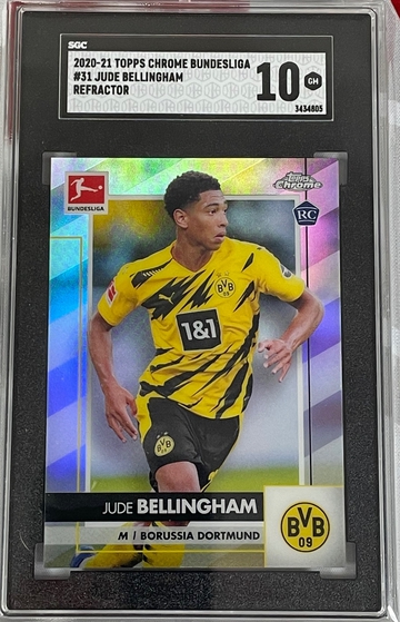 2021 TOPPS CHROME BUNDESLIGA JUDE BELLINGHAM REFRACTOR SGC 10