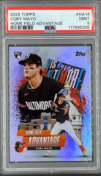 2025 Topps baseball Coby Mayo Home Field Advantage PSA 9