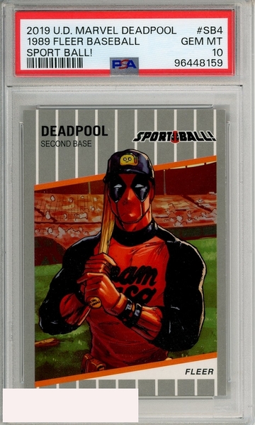 2019 UD MARVEL DEADPOOL SPORT BALL! 1989 FLEER BASEBALL #SB4 PSA 10