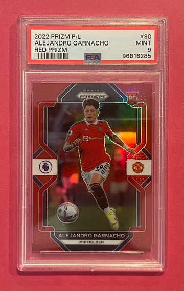 2022 Prizm English Premier League #90 Alejandro Garnacho Red Prizm PSA 9