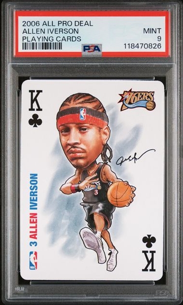 2006 All Pro Deal Allen Iverson Playing Cards PSA 9