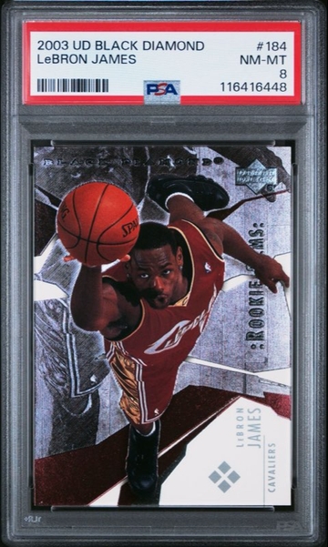 2003 Upper Deck Black Diamond Lebron James PSA 8 Rookie Card #184
